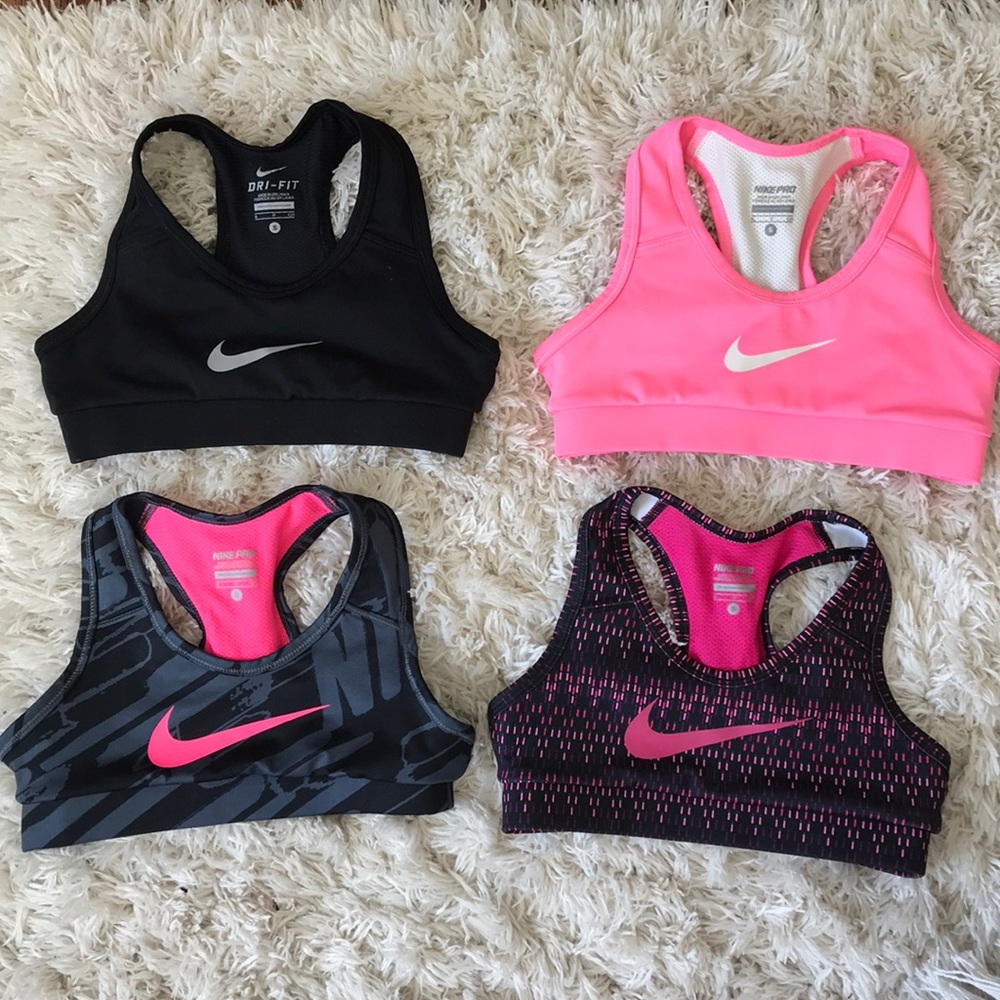 4 Nike sports bras.